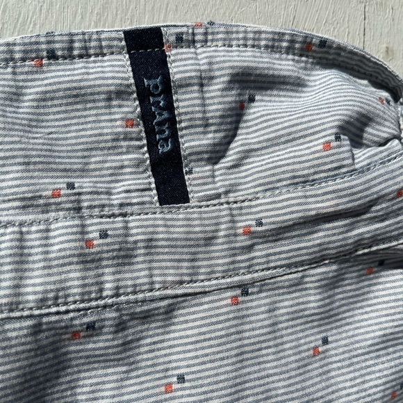 Men's PrAna Button-Down Shirt Multicolor Geometric M Cotton Hippy BOHO City Sun - Picture 10 of 12